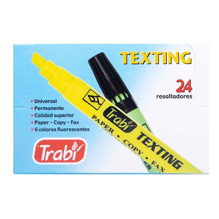 RESALTADOR TRABI TEXTING FLUO X 24 UN