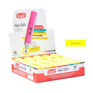 RESALTADOR TRABI HIGH TEXTER AMARILLO FLUO X 10 UN