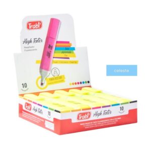 RESALTADOR TRABI HIGH TEXTER CELESTE FLUO X 10 UN