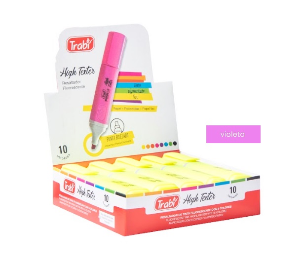 RESALTADOR TRABI HIGH TEXTER VIOLETA FLUO X 10 UN
