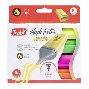 RESALTADOR TRABI HIGH TEXTER  FLUO SURTIDO X 4 UN