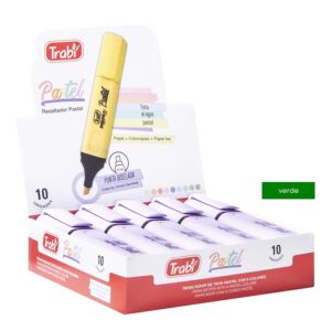 RESALTADOR TRABI HIGH TEXTER VERDE PASTEL X 10 UN