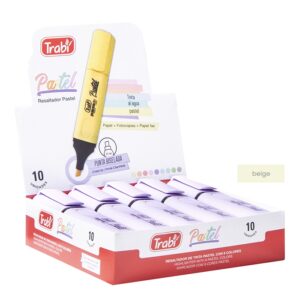 RESALTADOR TRABI HIGH TEXTER BEIGE PASTEL X 10 UN