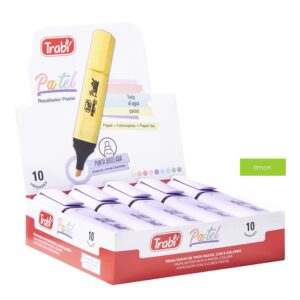 RESALTADOR TRABI HIGH TEXTER VERDE LIMON PASTEL X 10 UN