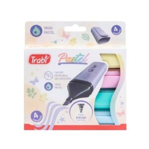 RESALTADOR TRABI HIGH TEXTER PASTEL SURTIDO CLASICO X 4