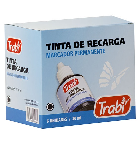 TINTA TRABI PERMANENTE 410-411 GOTERO 30 CM3