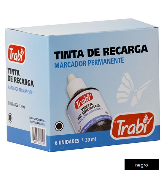TINTA TRABI PERMANENTE NEGRO 410-411 GOTERO