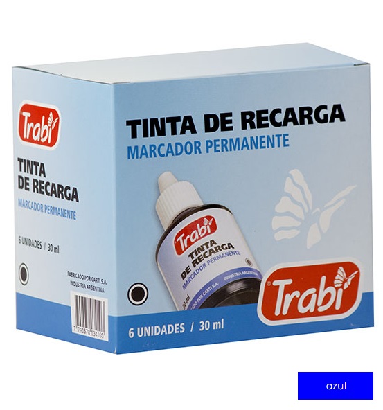 TINTA TRABI PERMANENTE AZUL 410-411 GOTERO