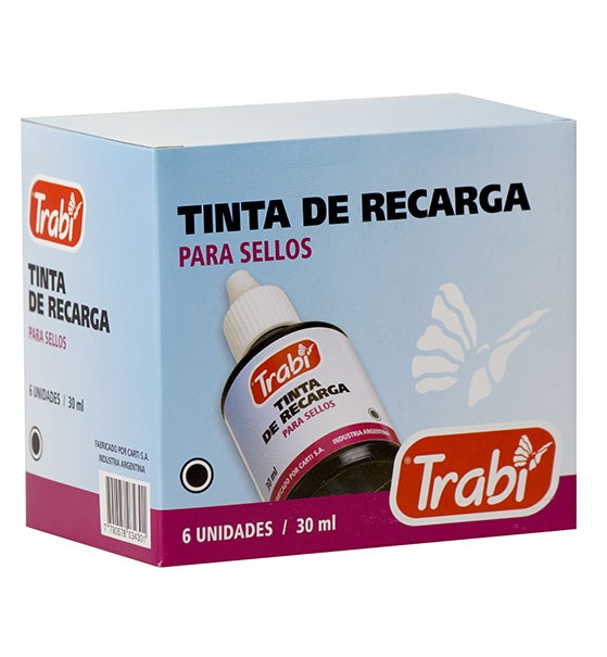 TINTA TRABI SELLOS GOTERO 30 CM3 X 6 UN