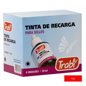 TINTA TRABI SELLOS ROJO GOTERO 30 CM3