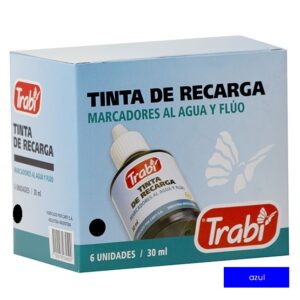 TINTA TRABI AL AGUA AZUL GOTERO 30 CM3