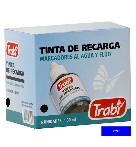 TINTA TRABI AL AGUA AZUL GOTERO 30 CM3