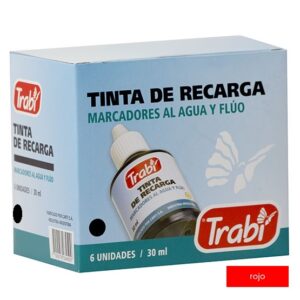 TINTA TRABI AL AGUA ROJO GOTERO 30 CM3