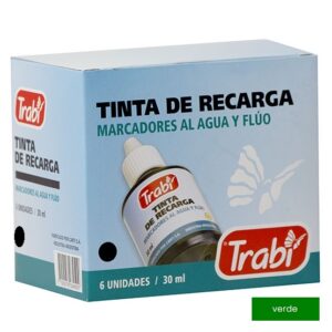 TINTA TRABI AL AGUA VERDE GOTERO 30 CM3