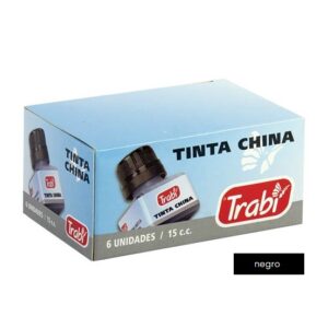 TINTA CHINA TRABI NEGRA 15 CM3 X 6 UN