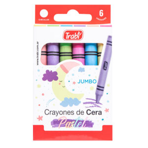 CRAYONES TRABI COLORES PASTEL X 6 UN SURT