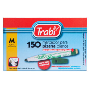 MARCADOR TRABI 150 P/PIZARRA C/ BORRADOR X 12 UN SURT