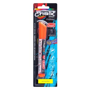 MARCADOR TRABI CHALK POP 4-6 MM AMARILLO FLUO BX1