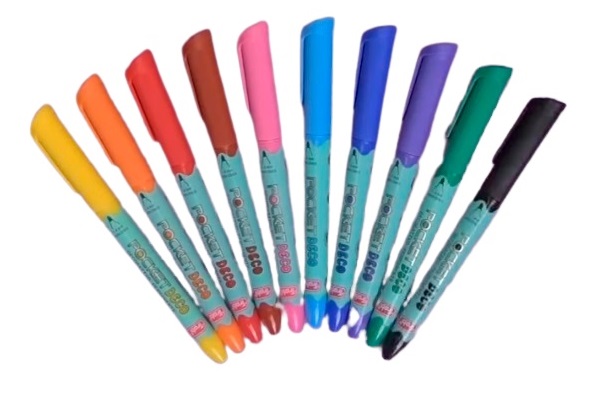 MARCADOR TRABI PERMANENTE DECO POCKET ROSA X 12