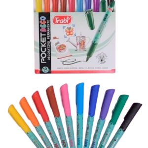 MARCADOR TRABI PERMANENTE DECO POCKET X 10 SURTIDO