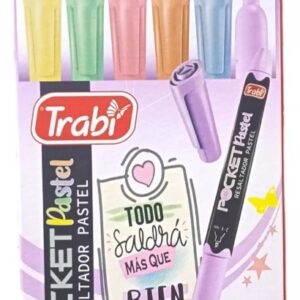 RESALTADOR TRABI POCKET SURTIDO PASTEL X 6