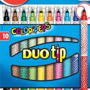 MARCADOR MAPED DUO TIP X 10 UN ESTUCHE DE CARTON