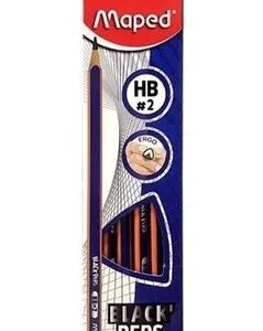 LAPIZ GRAFITO MAPED NAVY CON GOMA X 12 UN HB CAJA