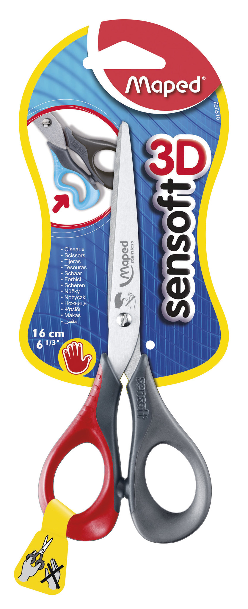 TIJERA MAPED SENSOFT 16 CM ZURDOS X 1 UN BL