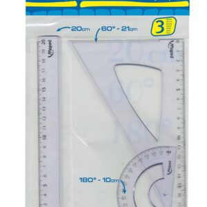 KIT MAPED GEOMETRICO 3 PIEZAS 20 CM X 1 UN BOLSA