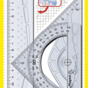 KIT GEOM MAPED 3 PZAS P/ ZURDOS REGLA 30/ ESC 210 X 45/ TRAN
