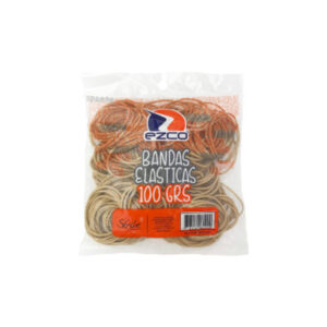 BANDAS ELASTICAS EZCO 100 GRS DIAM 38MM BOLSA