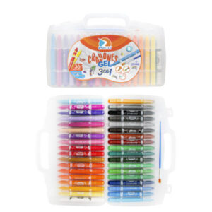 CRAYONES EZCO GEL 36 COL VALIJA PLASTICA C/ PINCEL