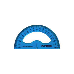 TRANSPORTADOR EZCO 180º X 10 CM ACRILICO AZUL X 20 UN