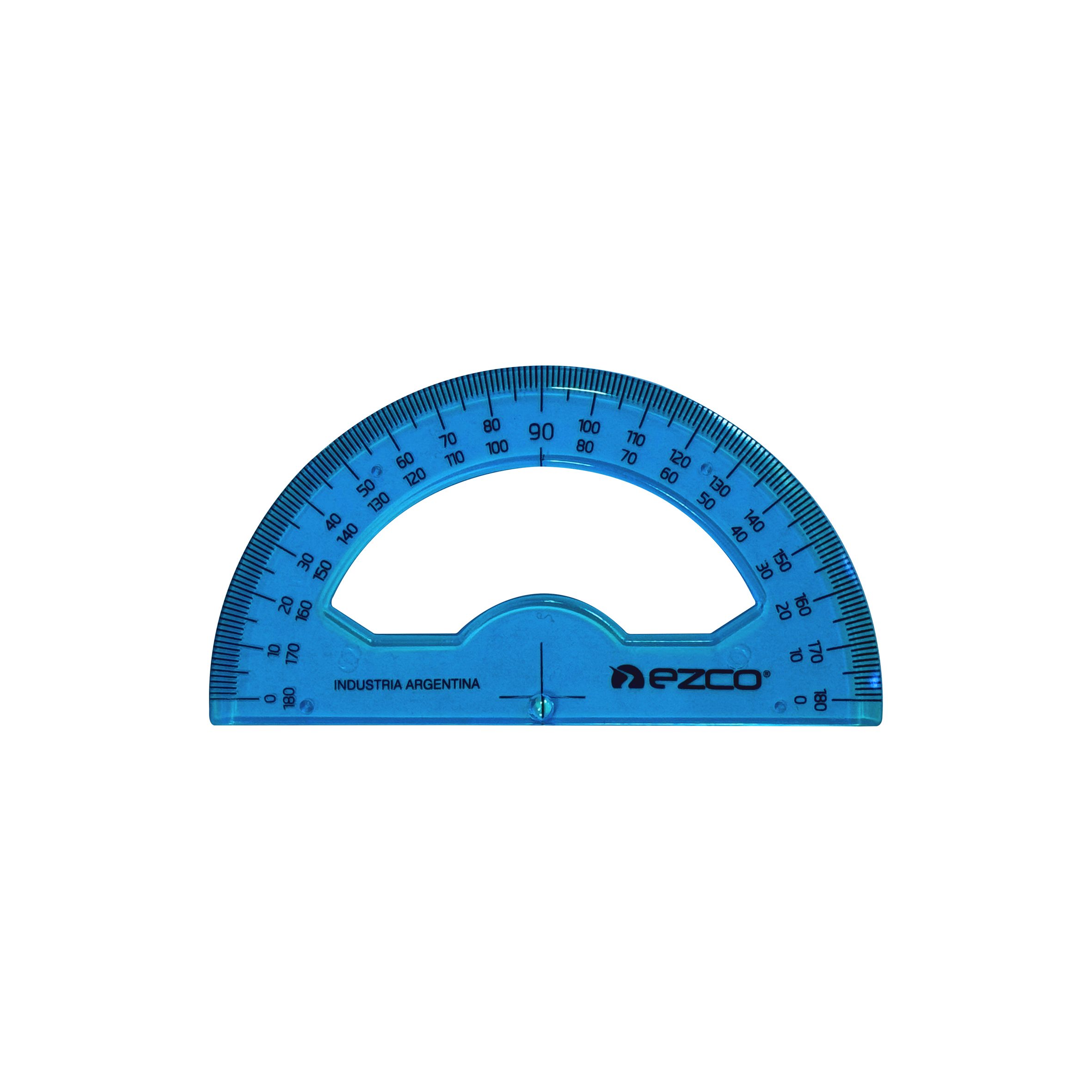 TRANSPORTADOR EZCO 180º X 10 CM ACRILICO AZUL X 20 UN