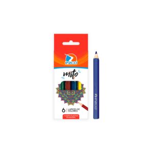 LAPICES COLORES EZCO MITO X 6 CORTO CUERPO PLAST-HEXAGONAL