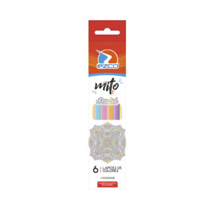 LAPICES COLORES EZCO PASTEL MITO X 6 LARGO CUERPO PLAST-HEXA