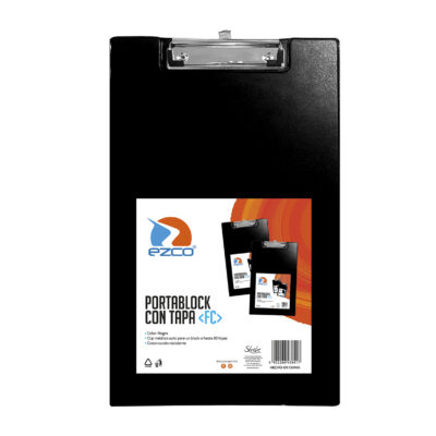 PORTABLOCK EZCO C/TAP OFICIO NEGRO CTON FORRADO TELA PLASTIC
