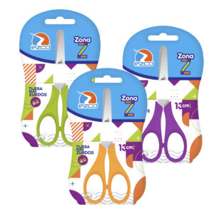TIJERA EZCO ZONA Z 13CM ZURD BLISTER X 12 UN