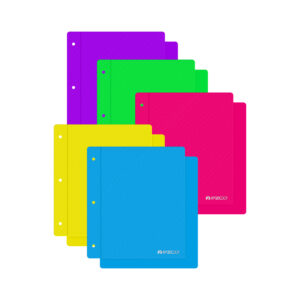 CARPETA EZCO PLASTICA N° 3 DOS TAPAS X 5 COLORES SURTIDOS