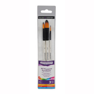 PINCELES DALER GRADUATE SET MC 3 UN P/ ACUARELA SINTETICO