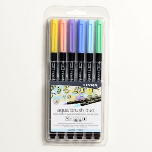 MARCADOR LYRA AQUABRUSH DUO 6 TONOS PASTEL