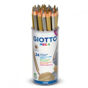 LAPICES GIOTTO MEGA PLATA ORO POTE X 24 UN