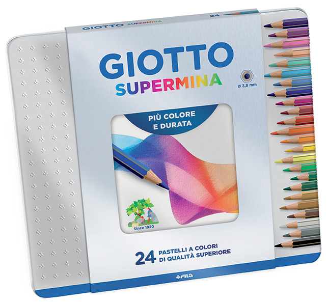 LAPICES COLORES GIOTTO SUPERMINA X 24 LATA