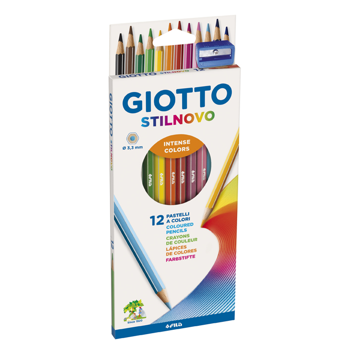 LAPICES COLORES GIOTTO STILNOVO 12 COLORES + GRAF + SAC
