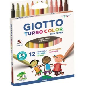 MARCADOR GIOTTO TURBO COLOR SKIN TONES 12 COLORES