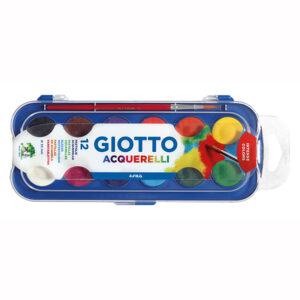 ACUARELA GIOTTO 12 COLORES BANDEJA + PINCEL