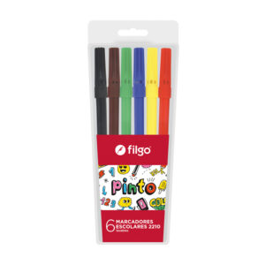 MARCADOR FILGO ESCOLAR X 6 UN PINTO 2210 SURTIDO ESTUCHE