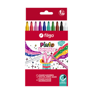 MARCADOR FILGO PINTO 2220 X 10 UN BORRABLES ESTUCHE