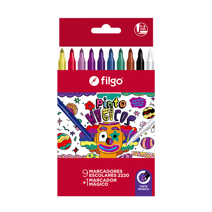 MARCADOR FILGO PINTO 2220 X 10 UN MAGICOS ESTUCHE