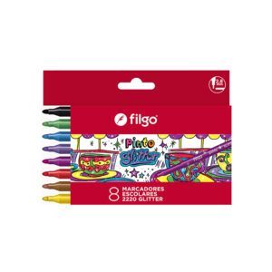MARCADOR FILGO PINTO 2220 X 8 UN GLITTER ESTUCHE